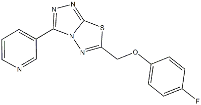 6-[(4-fluorophenoxy)methyl]-3-(3-pyridinyl)[1,2,4]triazolo[3,4-b][1,3,4]thiadiazole 结构式