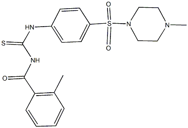 N-(2-methylbenzoyl)-N'-{4-[(4-methyl-1-piperazinyl)sulfonyl]phenyl}thiourea 结构式