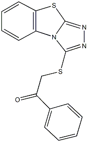 1-phenyl-2-([1,2,4]triazolo[3,4-b][1,3]benzothiazol-3-ylsulfanyl)ethanone 结构式