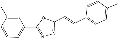 2-(3-methylphenyl)-5-[2-(4-methylphenyl)vinyl]-1,3,4-oxadiazole 结构式