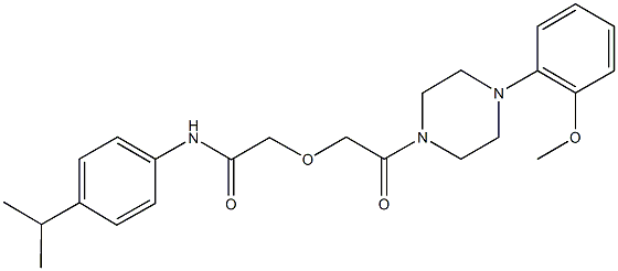 N-(4-isopropylphenyl)-2-{2-[4-(2-methoxyphenyl)-1-piperazinyl]-2-oxoethoxy}acetamide 结构式