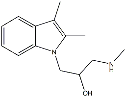 1-(2,3-dimethyl-1H-indol-1-yl)-3-(methylamino)-2-propanol 结构式