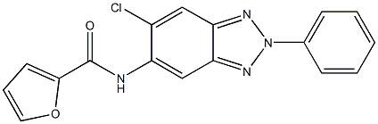 N-(6-chloro-2-phenyl-2H-1,2,3-benzotriazol-5-yl)-2-furamide 结构式