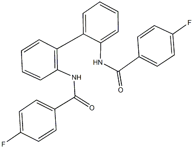 4-fluoro-N-{2'-[(4-fluorobenzoyl)amino][1,1'-biphenyl]-2-yl}benzamide 结构式