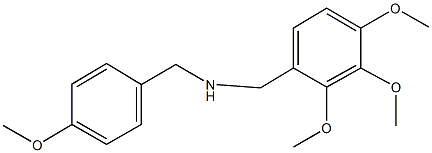 N-(4-methoxybenzyl)(2,3,4-trimethoxyphenyl)methanamine 结构式