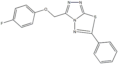 4-fluorophenyl (6-phenyl[1,2,4]triazolo[3,4-b][1,3,4]thiadiazol-3-yl)methyl ether 结构式