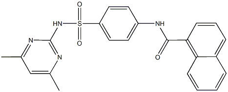 N-(4-{[(4,6-dimethyl-2-pyrimidinyl)amino]sulfonyl}phenyl)-1-naphthamide 结构式