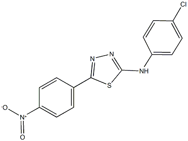 2-(4-chloroanilino)-5-{4-nitrophenyl}-1,3,4-thiadiazole 结构式