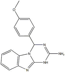 4-(4-methoxyphenyl)-1,4-dihydro[1,3,5]triazino[1,2-a]benzimidazol-2-ylamine 结构式