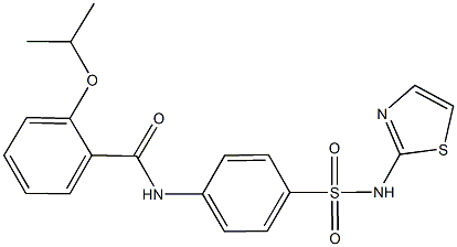 2-isopropoxy-N-{4-[(1,3-thiazol-2-ylamino)sulfonyl]phenyl}benzamide 结构式