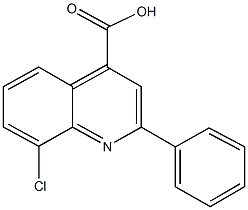 8-chloro-2-phenyl-4-quinolinecarboxylic acid 结构式
