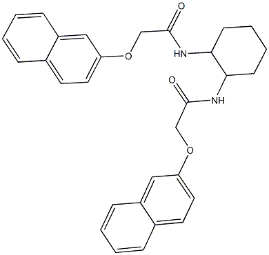 2-(2-naphthyloxy)-N-(2-{[(2-naphthyloxy)acetyl]amino}cyclohexyl)acetamide 结构式