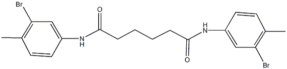 N~1~,N~6~-bis(3-bromo-4-methylphenyl)hexanediamide 结构式