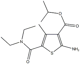 isopropyl 2-amino-5-[(diethylamino)carbonyl]-4-methyl-3-thiophenecarboxylate 结构式