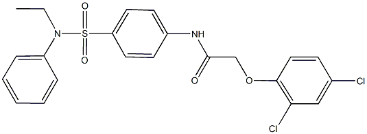 2-(2,4-dichlorophenoxy)-N-{4-[(ethylanilino)sulfonyl]phenyl}acetamide 结构式