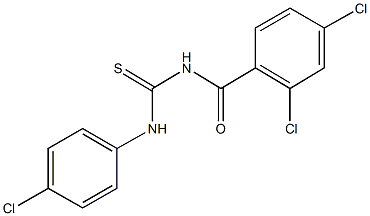 N-(4-chlorophenyl)-N'-(2,4-dichlorobenzoyl)thiourea 结构式