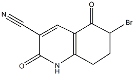 6-bromo-2,5-dioxo-1,2,5,6,7,8-hexahydro-3-quinolinecarbonitrile 结构式