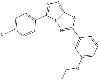 3-[3-(4-chlorophenyl)[1,2,4]triazolo[3,4-b][1,3,4]thiadiazol-6-yl]phenyl ethyl ether 结构式