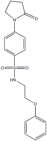 4-(2-oxo-1-pyrrolidinyl)-N-(2-phenoxyethyl)benzenesulfonamide 结构式