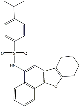 4-isopropyl-N-(7,8,9,10-tetrahydronaphtho[1,2-b][1]benzofuran-5-yl)benzenesulfonamide 结构式