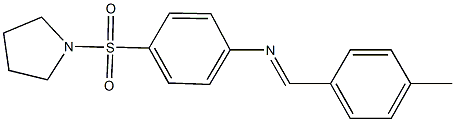 N-(4-methylbenzylidene)-N-[4-(1-pyrrolidinylsulfonyl)phenyl]amine 结构式