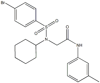 2-[[(4-bromophenyl)sulfonyl](cyclohexyl)amino]-N-(3-methylphenyl)acetamide 结构式