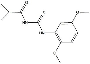 N-(2,5-dimethoxyphenyl)-N'-isobutyrylthiourea 结构式