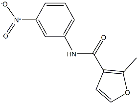 N-{3-nitrophenyl}-2-methyl-3-furamide 结构式