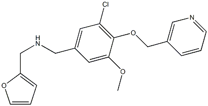 N-[3-chloro-5-methoxy-4-(3-pyridinylmethoxy)benzyl]-N-(2-furylmethyl)amine 结构式