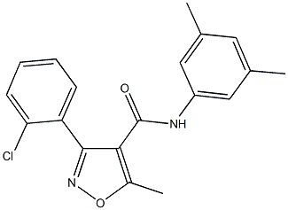 3-(2-chlorophenyl)-N-(3,5-dimethylphenyl)-5-methyl-4-isoxazolecarboxamide 结构式