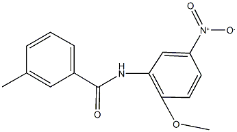 N-{5-nitro-2-methoxyphenyl}-3-methylbenzamide 结构式