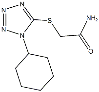 2-[(1-cyclohexyl-1H-tetraazol-5-yl)sulfanyl]acetamide 结构式