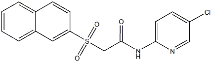 N-(5-chloro-2-pyridinyl)-2-(2-naphthylsulfonyl)acetamide 结构式