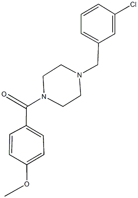 1-(3-chlorobenzyl)-4-(4-methoxybenzoyl)piperazine 结构式