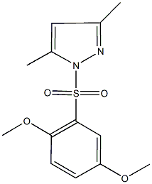 1-[(2,5-dimethoxyphenyl)sulfonyl]-3,5-dimethyl-1H-pyrazole 结构式