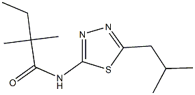 N-(5-isobutyl-1,3,4-thiadiazol-2-yl)-2,2-dimethylbutanamide 结构式