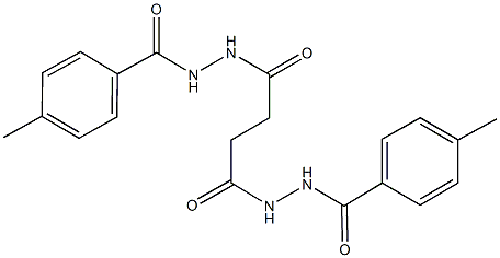 4-methyl-N'-{4-[2-(4-methylbenzoyl)hydrazino]-4-oxobutanoyl}benzohydrazide 结构式