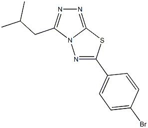 6-(4-bromophenyl)-3-isobutyl[1,2,4]triazolo[3,4-b][1,3,4]thiadiazole 结构式
