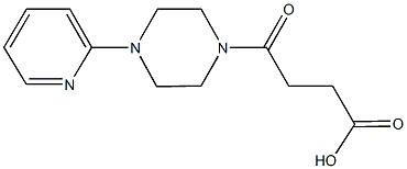 4-oxo-4-[4-(2-pyridinyl)-1-piperazinyl]butanoic acid 结构式