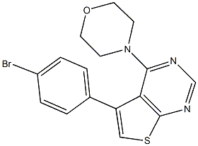 5-(4-bromophenyl)-4-(4-morpholinyl)thieno[2,3-d]pyrimidine 结构式