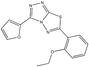 ethyl 2-[3-(2-furyl)[1,2,4]triazolo[3,4-b][1,3,4]thiadiazol-6-yl]phenyl ether 结构式