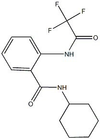 N-cyclohexyl-2-[(trifluoroacetyl)amino]benzamide 结构式