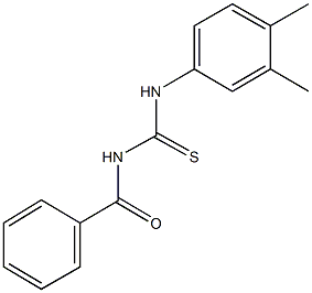 N-benzoyl-N'-(3,4-dimethylphenyl)thiourea 结构式