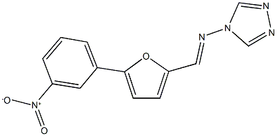 4-{[(5-{3-nitrophenyl}-2-furyl)methylene]amino}-4H-1,2,4-triazole 结构式