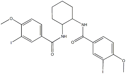 3-iodo-N-{2-[(3-iodo-4-methoxybenzoyl)amino]cyclohexyl}-4-methoxybenzamide 结构式