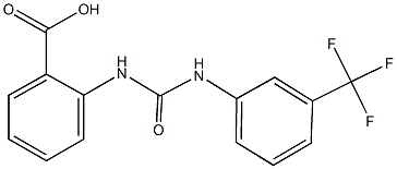 2-({[3-(trifluoromethyl)anilino]carbonyl}amino)benzoic acid 结构式