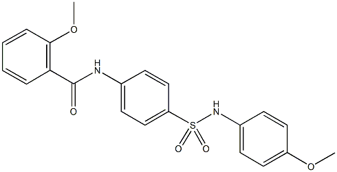 2-methoxy-N-{4-[(4-methoxyanilino)sulfonyl]phenyl}benzamide 结构式