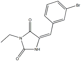 5-(3-bromobenzylidene)-3-ethyl-2,4-imidazolidinedione 结构式