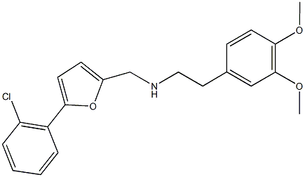 N-{[5-(2-chlorophenyl)-2-furyl]methyl}-N-[2-(3,4-dimethoxyphenyl)ethyl]amine 结构式