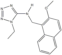 N-(1-ethyl-1H-tetraazol-5-yl)-N-[(2-methoxy-1-naphthyl)methyl]amine 结构式